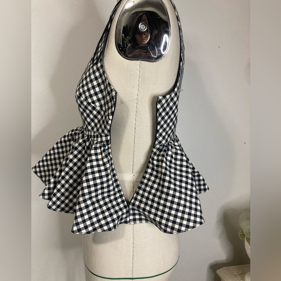 Cottage core gingham peplum milkmaid top - Picture 10 of 10